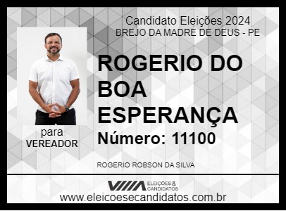 Candidato ROGERIO DO BOA ESPERANÇA 2024 - BREJO DA MADRE DE DEUS - Eleições