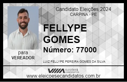 Candidato FELLYPE GOMES 2024 - CARPINA - Eleições