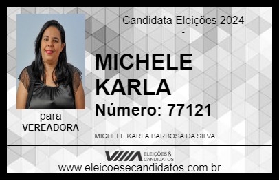 Candidato MICHELE KARLA 2024 - CARPINA - Eleições