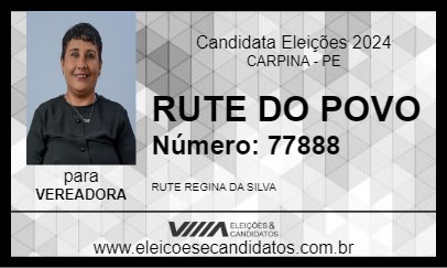 Candidato RUTE DO POVO 2024 - CARPINA - Eleições