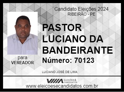 Candidato PASTOR LUCIANO 2024 - RIBEIRÃO - Eleições