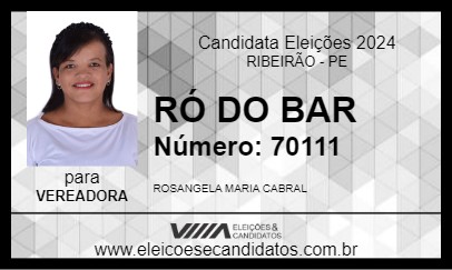 Candidato RÓ DO BAR 2024 - RIBEIRÃO - Eleições