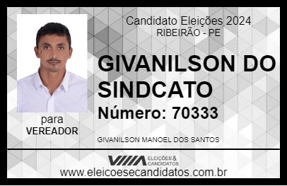 Candidato GIVANILSON DO SINDICATO 2024 - RIBEIRÃO - Eleições