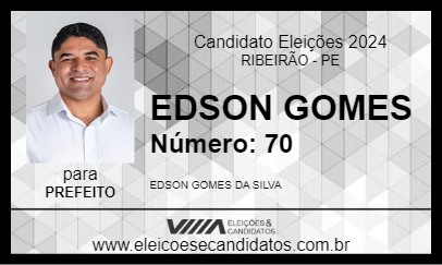 Candidato EDSON GOMES 2024 - RIBEIRÃO - Eleições