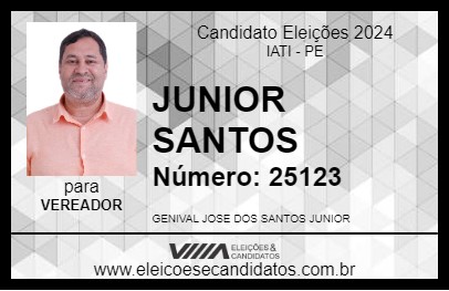 Candidato JUNIOR SANTOS 2024 - IATI - Eleições