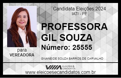 Candidato PROFESSORA GIL SOUZA 2024 - IATI - Eleições