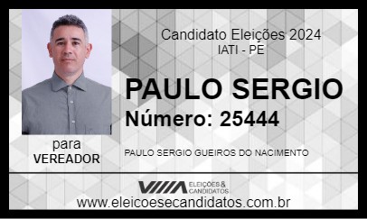 Candidato PAULO SERGIO 2024 - IATI - Eleições