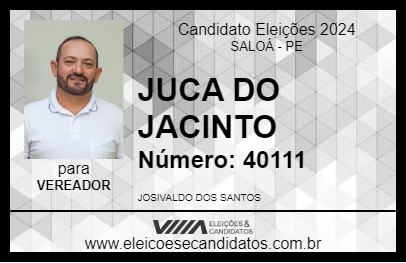 Candidato JUCA DO JACINTO 2024 - SALOÁ - Eleições