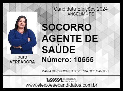 Candidato SOCORRO AGENTE DE SAÚDE 2024 - ANGELIM - Eleições