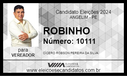 Candidato ROBINHO 2024 - ANGELIM - Eleições