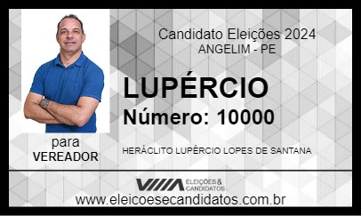 Candidato LUPÉRCIO 2024 - ANGELIM - Eleições