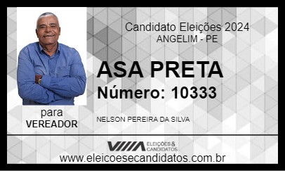 Candidato ASA PRETA 2024 - ANGELIM - Eleições