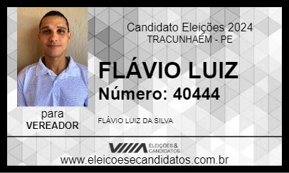 Candidato FLÁVIO LUIZ 2024 - TRACUNHAÉM - Eleições