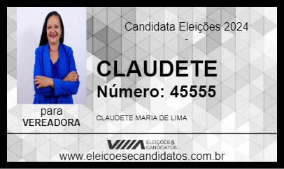 Candidato CLAUDETE 2024 - ILHA DE ITAMARACÁ - Eleições