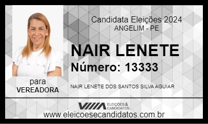 Candidato NAIR LENETE 2024 - ANGELIM - Eleições