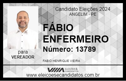 Candidato FÁBIO ENFERMEIRO 2024 - ANGELIM - Eleições