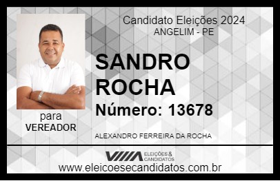 Candidato SANDRO ROCHA 2024 - ANGELIM - Eleições