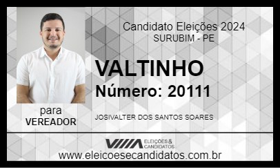 Candidato VALTINHO 2024 - SURUBIM - Eleições