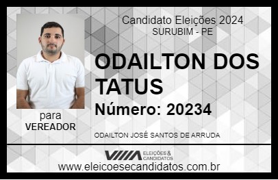 Candidato ODAILTON DOS TATUS 2024 - SURUBIM - Eleições