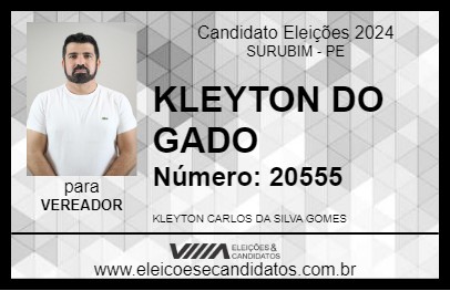 Candidato KLEYTON DO GADO 2024 - SURUBIM - Eleições