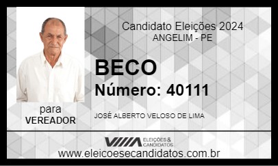 Candidato BECO 2024 - ANGELIM - Eleições