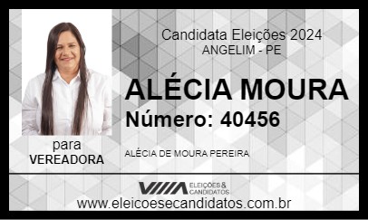 Candidato ALÉCIA MOURA 2024 - ANGELIM - Eleições