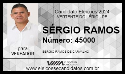 Candidato SÉRGIO RAMOS 2024 - VERTENTE DO LÉRIO - Eleições