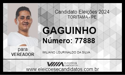 Candidato GAGUINHO 2024 - TORITAMA - Eleições