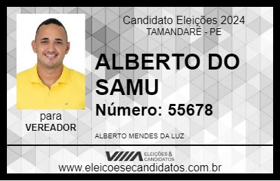 Candidato ALBERTO DE SAUÉ 2024 - TAMANDARÉ - Eleições