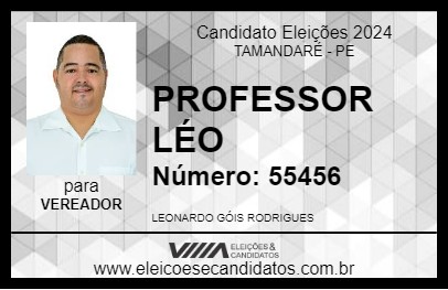 Candidato PROFESSOR LÉO 2024 - TAMANDARÉ - Eleições