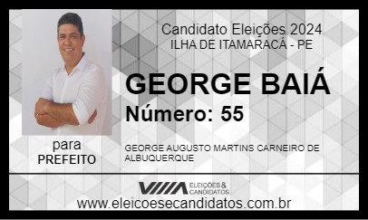 Candidato GEORGE BAIÁ 2024 - ILHA DE ITAMARACÁ - Eleições