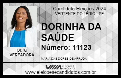 Candidato DORINHA DA SAÚDE 2024 - VERTENTE DO LÉRIO - Eleições