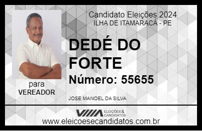 Candidato DEDÉ DO FORTE 2024 - ILHA DE ITAMARACÁ - Eleições