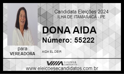 Candidato DONA AIDA 2024 - ILHA DE ITAMARACÁ - Eleições