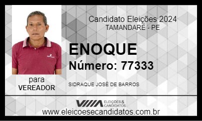 Candidato ENOQUE 2024 - TAMANDARÉ - Eleições