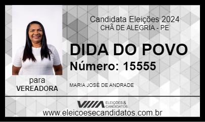 Candidato DIDA DO POVO 2024 - CHÃ DE ALEGRIA - Eleições