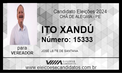 Candidato ITO XANDÚ 2024 - CHÃ DE ALEGRIA - Eleições