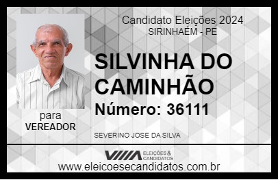 Candidato SILVINHA DO CAMINHÃO 2024 - SIRINHAÉM - Eleições