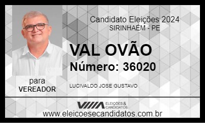 Candidato VAL 2024 - SIRINHAÉM - Eleições