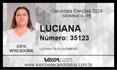 Candidato LUCIANA 2024 - SIRINHAÉM - Eleições