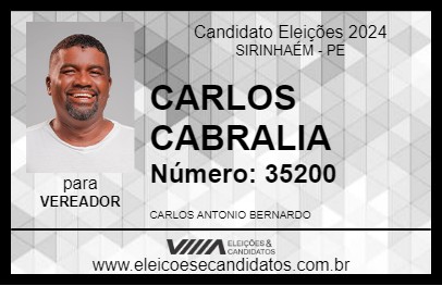 Candidato CARLOS CABRALIA 2024 - SIRINHAÉM - Eleições