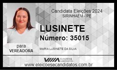 Candidato LUSINETE 2024 - SIRINHAÉM - Eleições