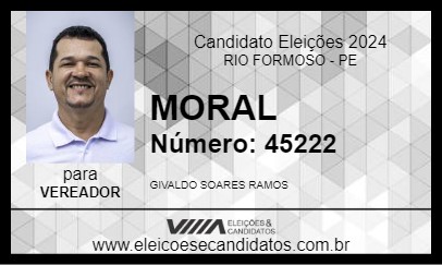 Candidato MORAL 2024 - RIO FORMOSO - Eleições