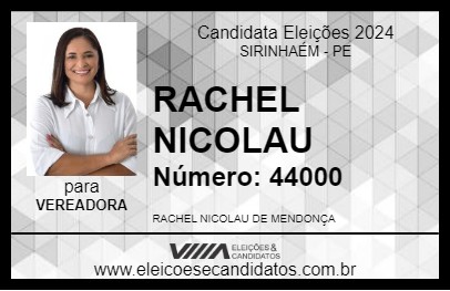 Candidato RAQUEL NICOLAU 2024 - SIRINHAÉM - Eleições