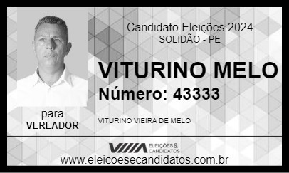 Candidato VITURINO MELO 2024 - SOLIDÃO - Eleições