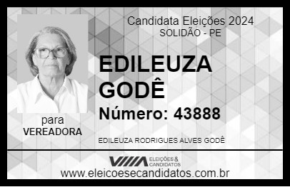 Candidato EDILEUZA GODÊ 2024 - SOLIDÃO - Eleições