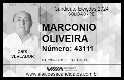 Candidato MARCONIO OLIVEIRA 2024 - SOLIDÃO - Eleições