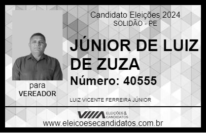 Candidato JÚNIOR DE LUIZ DE ZUZA 2024 - SOLIDÃO - Eleições