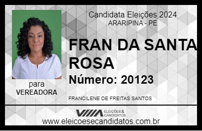 Candidato FRAN DA SANTA ROSA 2024 - ARARIPINA - Eleições