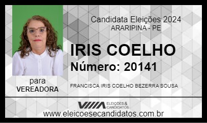 Candidato IRIS COELHO 2024 - ARARIPINA - Eleições